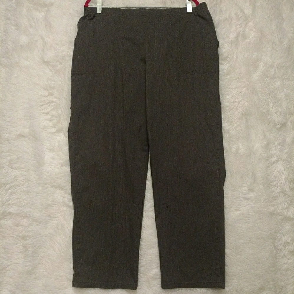 Just My Size 2-Pocket Grey Flat-front Pant Size2XP